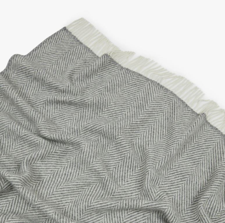 Lanerossi plaid in pura lana con frange