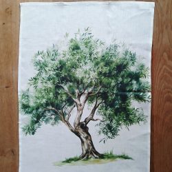 Strofinaccio lino ulivo per casa in campagna